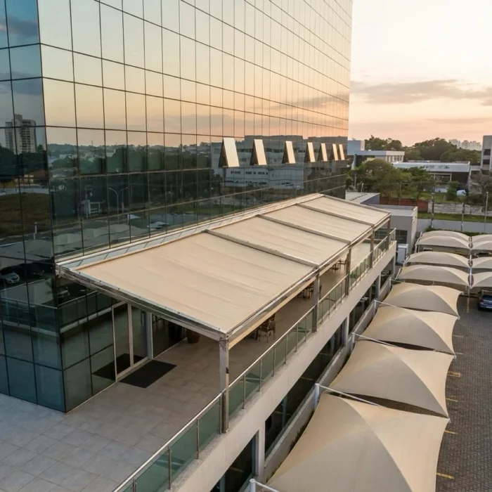 Toldo Fixo de Lona Sintética PVC